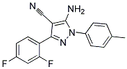 5-amino-3-(2,4-difluorophenyl)-1-(4-methylphenyl)-1H-pyrazole-4-carbonitrile 结构式