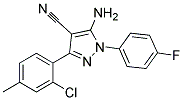 5-amino-3-(2-chloro-4-methylphenyl)-1-(4-fluorophenyl)-1H-pyrazole-4-carbonitrile 结构式