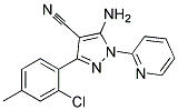 5-amino-3-(2-chloro-4-methylphenyl)-1-pyridin-2-yl-1H-pyrazole-4-carbonitrile 结构式