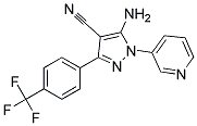 5-amino-3-[4-(trifluoromethyl)phenyl]-1-pyridin-3-yl-1H-pyrazole-4-carbonitrile 结构式