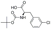 (2R)-2-[(tert-butoxycarbonyl)amino]-3-(3-chlorophenyl)propanoic acid 结构式