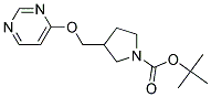 3-(Pyrimidin-4-yloxymethyl)-pyrrolidine-1-carboxylic acid tert-butyl ester 结构式