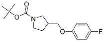 3-(4-Fluoro-phenoxymethyl)-pyrrolidine-1-carboxylic acid tert-butyl ester 结构式