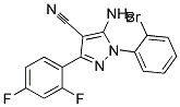 5-amino-1-(2-bromophenyl)-3-(2,4-difluorophenyl)-1H-pyrazole-4-carbonitrile 结构式