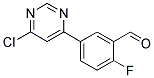 5-(6-Chloro-pyrimidin-4-yl)-2-fluoro-benzaldehyde 结构式