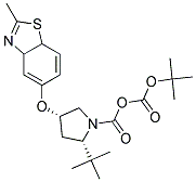 (2S,4S)-1-(tert-butoxycarbonyl)-4-[(2-methyl-3a,7a-dihydro-1,3-benzothiazol-5-yl)oxy]pyrrolidine-1-carboxylic acid tert-butyl ester 结构式