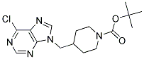 tert-butyl 4-[(6-chloro-9H-purin-9-yl)methyl]piperidine-1-carboxylate 结构式