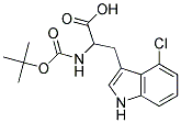 2-[(tert-butoxycarbonyl)amino]-3-(4-chloro-1H-indol-3-yl)propanoic acid 结构式