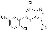 7-chloro-3-cyclopropyl-5-(2,5-dichlorophenyl)pyrazolo[1,5-a]pyrimidine 结构式