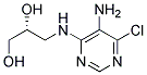 (2R)-3-[(5-amino-6-chloropyrimidin-4-yl)amino]propane-1,2-diol 结构式