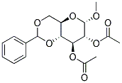 Methyl 4,6-O-Benzylidene-2,3-di-O-acetyl alpha-D-glucopyranoside 结构式