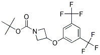 3-(3,5-Bis-trifluoromethyl-phenoxy)-azetidine-1-carboxylic acid tert-butyl ester 结构式