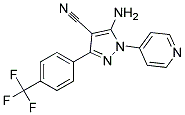 5-amino-3-[4-(trifluoromethyl)phenyl]-1-pyridin-4-yl-1H-pyrazole-4-carbonitrile 结构式