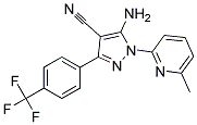 5-amino-3-[4-(trifluoromethyl)phenyl]-1-(6-methylpyridin-2-yl)-1H-pyrazole-4-carbonitril 结构式