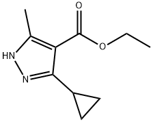 ethyl 5-cyclopropyl-3-methyl-1H-pyrazole-4-carboxylate 结构式