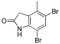 5,7-dibromo-4-methyl-1,3-dihydro-2H-indol-2-one 结构式