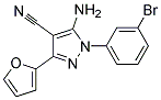 5-amino-1-(3-bromophenyl)-3-furan-2-yl-1H-pyrazole-4-carbonitrile 结构式