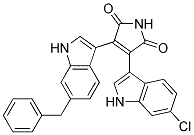 3-(6-chloro-1H-indol-3-yl)-4-(6-benzyl-1H-indol-3-yl)-1H-pyrrole-2,5-dione 结构式
