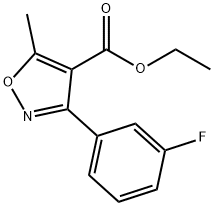 3-(3-氟苯基)-5-甲基异噁唑-4-甲酸乙酯 结构式