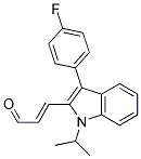 3-[3-(4-fluorophenyl)-1-(methylethyl)-1H-indole-2-yl]-propenal 结构式