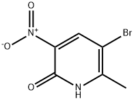 6-甲基-3-硝基-5-溴吡啶-2(1H)-酮 结构式