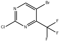 2-氯-5-溴-4-三氟甲基嘧啶 结构式