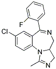 8-CHLORO-3A,4-DIHYDO-6-(2-FLUOROPHENYL)-1-METHYL-3H-IMIDAZO[1,5-A][1,4]BENZODIAZEPINE 结构式