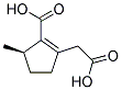 (R)-2-CARBOXYMETHYL-5-METHYL-1-CYCLOPENTENECARBOXYLICACID 结构式