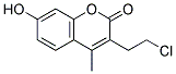 3-(2-CHLOROETHYL)-7-HYDROXY-4-METHYLCOUMARIN 结构式