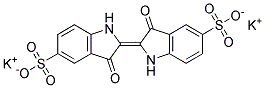 3,3'-DIOXO-2,2'-BIINDOLINYLIDENE-5,5'-DISULFONICACIDDIPOTASSIUMSALT 结构式