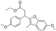 ETHYL3-(6-METHOXY-3-METHYL-2-BENZOFURANYL)-3-(P-METHOXYPHENYL)PROPIONATE 结构式