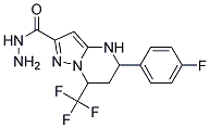 5-(4-Fluoro-phenyl)-7-trifluoromethyl-4,5,6,7-tetrahydro-pyrazolo[1,5-a]pyrimidine-2-carboxylicacidhydrazide 结构式