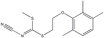 Methyl[2-(2,3,6-trimethylphenoxy)ethyl]-cyanocarbonimidodithioate 结构式