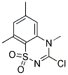 3-Chloro-4,6,8-trimethyl-4H-1,2,4-benzothiadiazin-1,1-dioxide 结构式