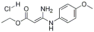 Ethyl 3-amino-3-(4-methoxyphenylamino)acrylate hydrochloride 结构式