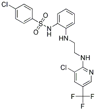 4-Chloro-N-(2-((2-((3-chloro-5-(trifluoromethyl)-2-pyridinyl)amino)ethyl)amino)phenyl)benzenesulfonamide 结构式