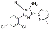 5-amino-3-(2,4-dichlorophenyl)-1-(6-methylpyridin-2-yl)-1H-pyrazole-4-carbonitrile 结构式