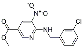 6-(3-Chloro-benzylamino)-5-nitro-nicotinic acid methyl ester 结构式