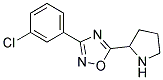 3-(3-chlorophenyl)-5-pyrrolidin-2-yl-1,2,4-oxadiazole 结构式