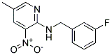 (3-Fluoro-benzyl)-(5-methyl-3-nitro-pyridin-2-yl)-amine 结构式