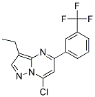 7-chloro-3-ethyl-5-[3-(trifluoromethyl)phenyl]pyrazolo[1,5-a]pyrimidine 结构式