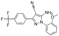 5-amino-3-[4-(trifluoromethyl)phenyl]-1-(2-methoxyphenyl)-1H-pyrazole-4-carbonitrile 结构式