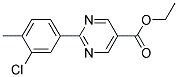 ethyl 2-(3-chloro-4-methylphenyl)pyrimidine-5-carboxylate 结构式