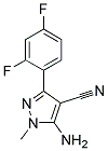 5-amino-3-(2,4-difluorophenyl)-1-methyl-1H-pyrazole-4-carbonitrile 结构式