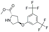 methyl (2S,4R)-4-[3,5-bis(trifluoromethyl)phenoxy]pyrrolidine-2-carboxylate 结构式