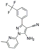 5-amino-3-[3-(trifluoromethyl)phenyl]-1-(6-methylpyridin-2-yl)-1H-pyrazole-4-carbonitril 结构式