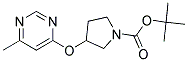 3-(6-Methyl-pyrimidin-4-yloxy)-pyrrolidine-1-carboxylic acid tert-butyl ester 结构式