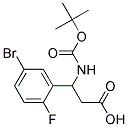 3-(5-bromo-2-fluorophenyl)-3-[(tert-butoxycarbonyl)amino]propanoic acid 结构式