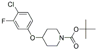 4-(4-Chloro-3-fluoro-phenoxy)-piperidine-1-carboxylic acid tert-butyl ester 结构式