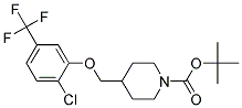 4-(2-Chloro-5-trifluoromethyl-phenoxymethyl)-piperidine-1-carboxylic acid tert-butyl ester 结构式